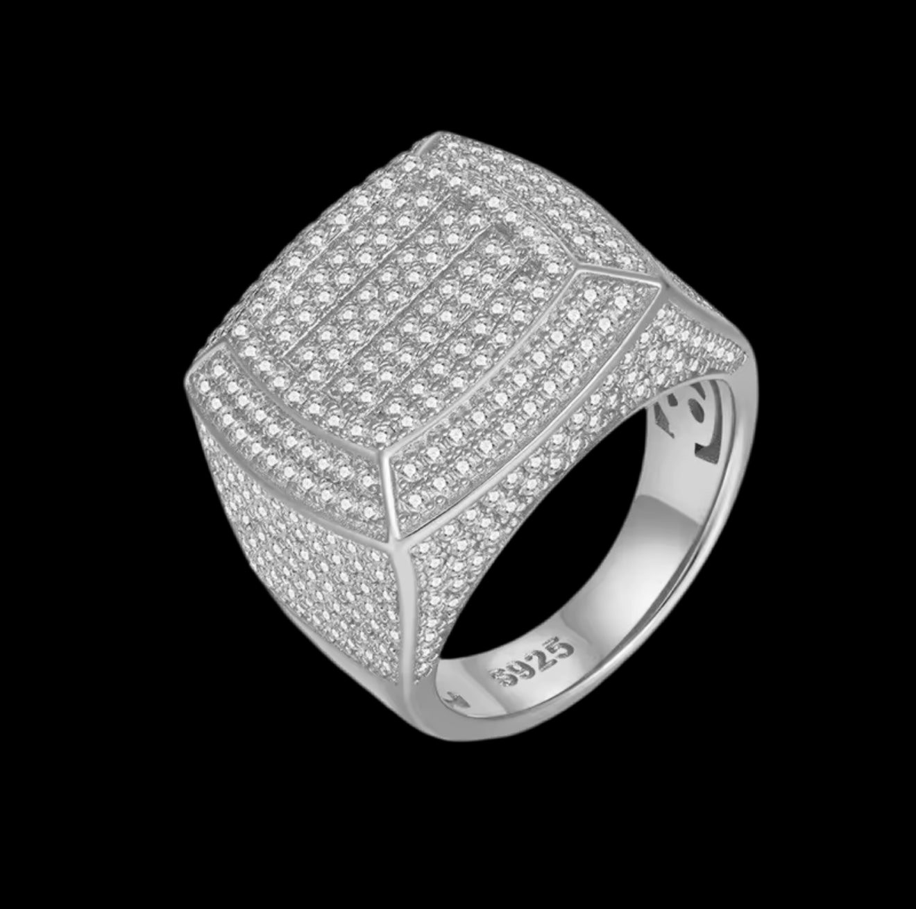 Moissanite Hip hop ring